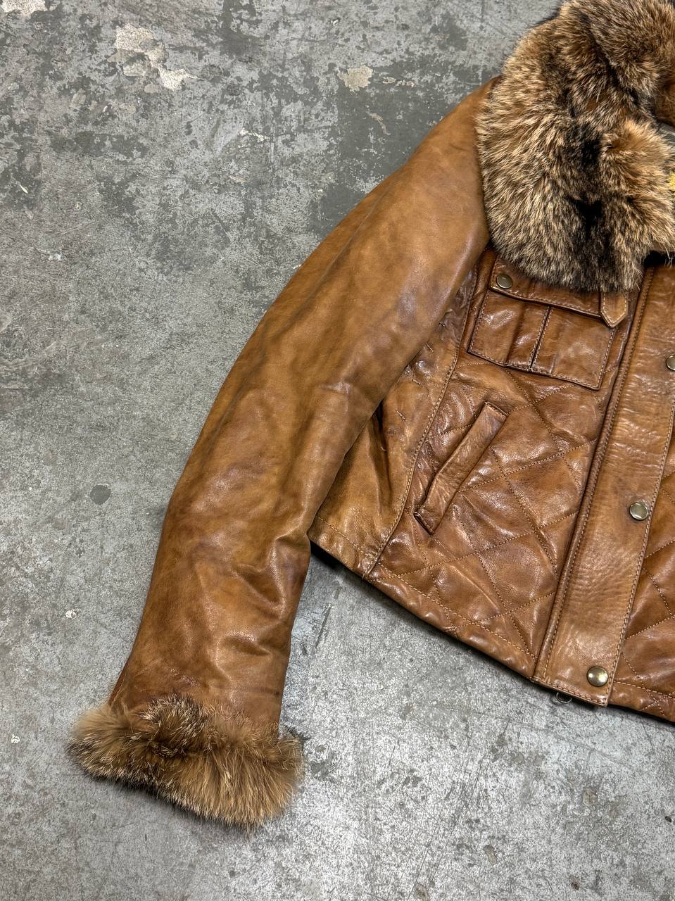 Vintage Belstaff Real Leather With Real Fur Jacket