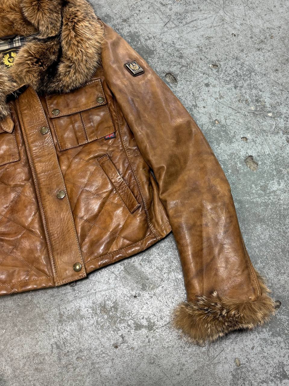 Vintage Belstaff Real Leather With Real Fur Jacket