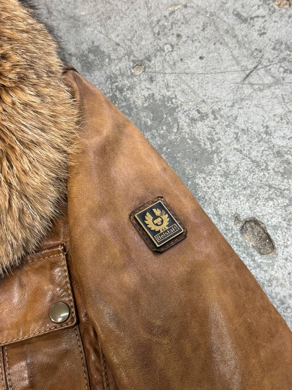 Vintage Belstaff Real Leather With Real Fur Jacket