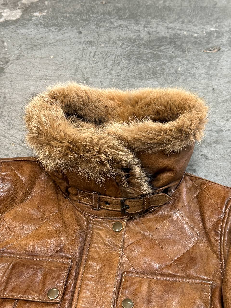 Vintage Belstaff Real Leather With Real Fur Jacket