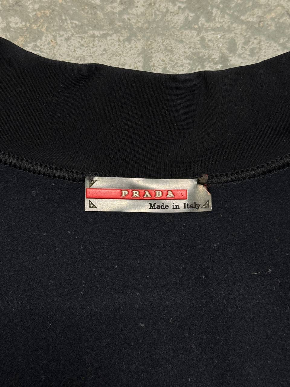 Prada Linea Rossa Tech Zip Sweatshir Red Tab