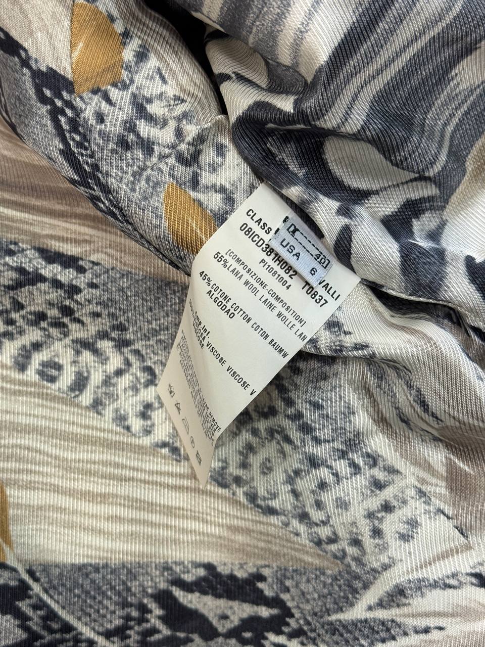 Roberto Cavalli Wool Jacket with Fur Cuffs