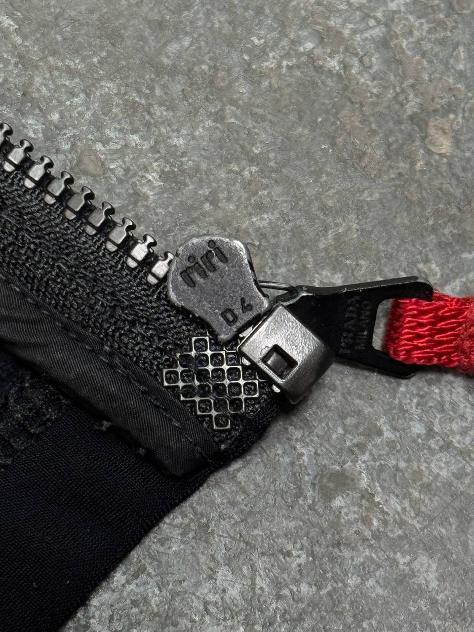 Prada Linea Rossa Tech Zip Sweatshir Red Tab