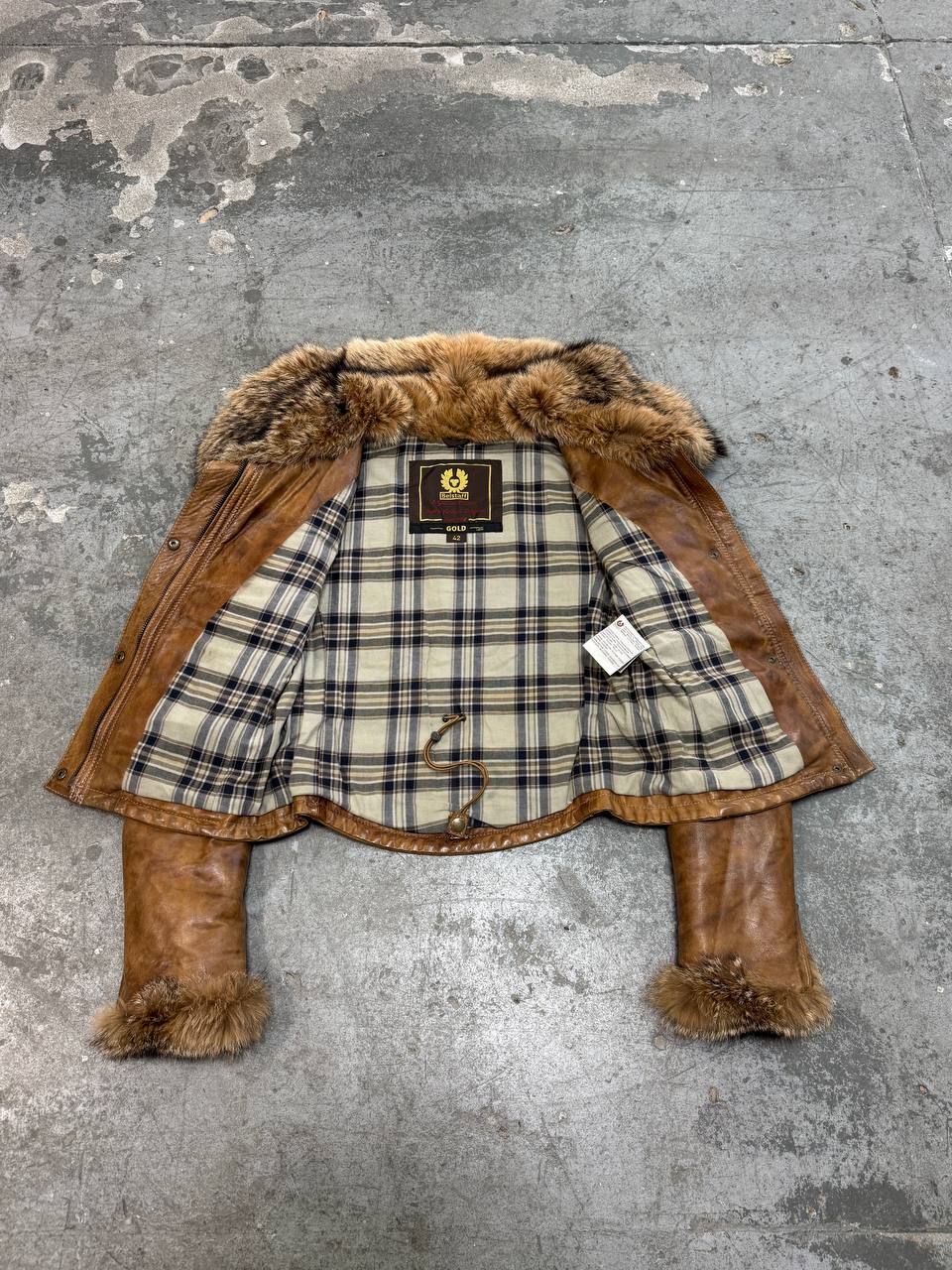 Vintage Belstaff Real Leather With Real Fur Jacket