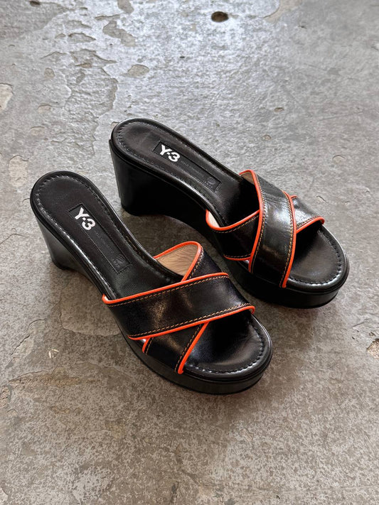 Adidas Y-3 Yohji Yamamoto Wedge Mules