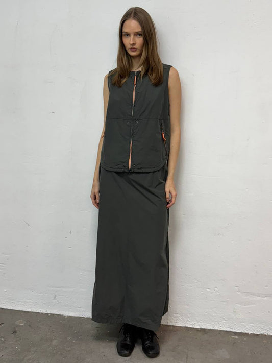 Two-Piece Set Skirt and Vest, Prada Style