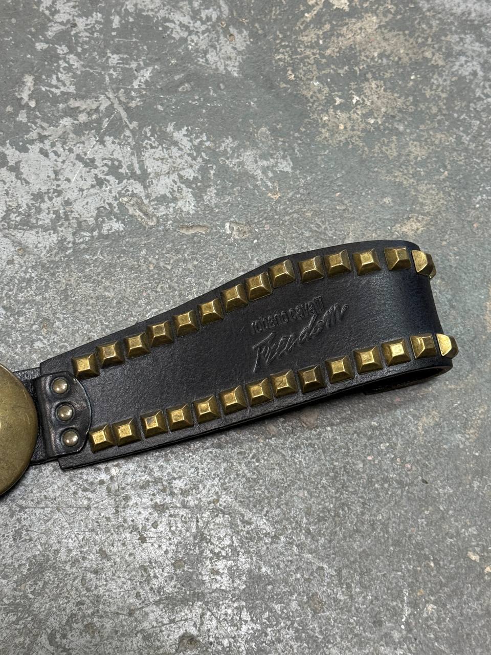 Roberto Cavalli Freedom Studded Leather Belt