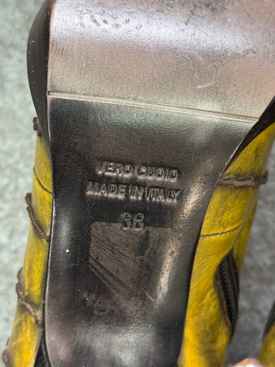 Y2K Leather Heels Vintage Made in Italy