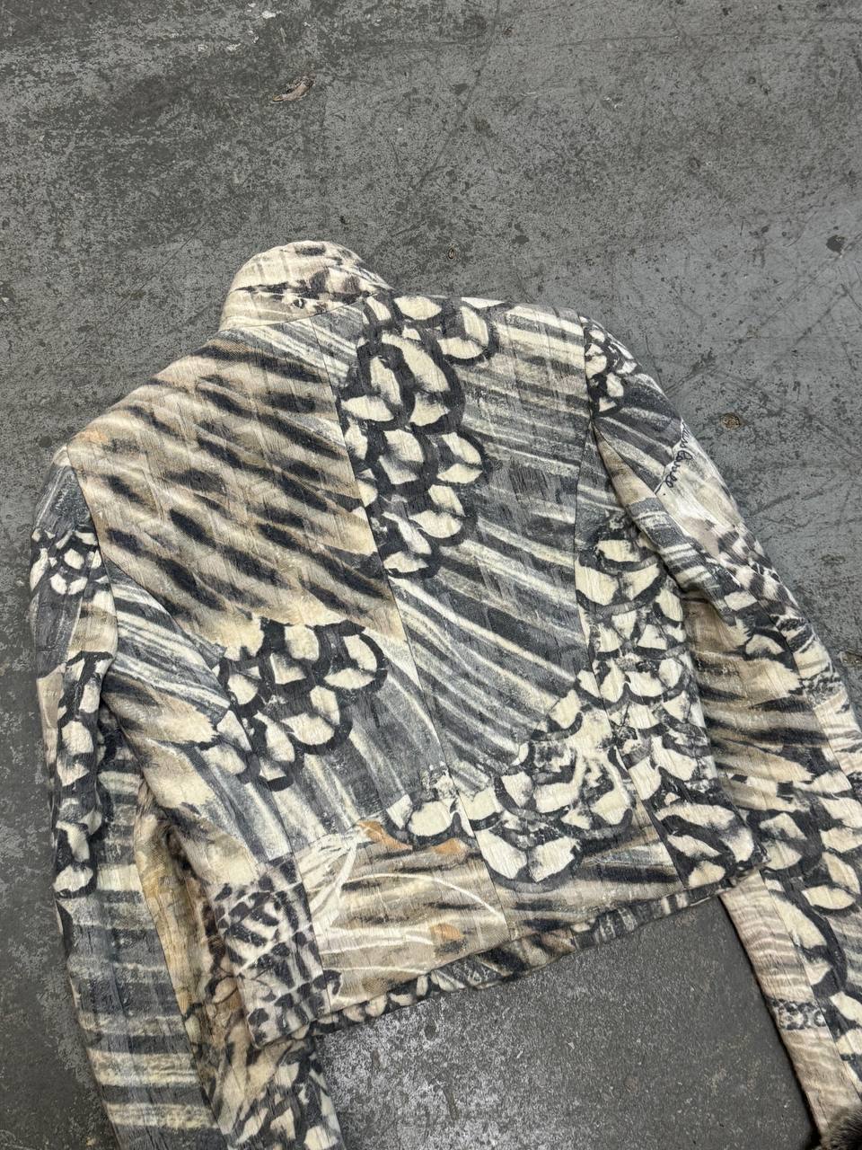 Roberto Cavalli Wool Jacket with Fur Cuffs